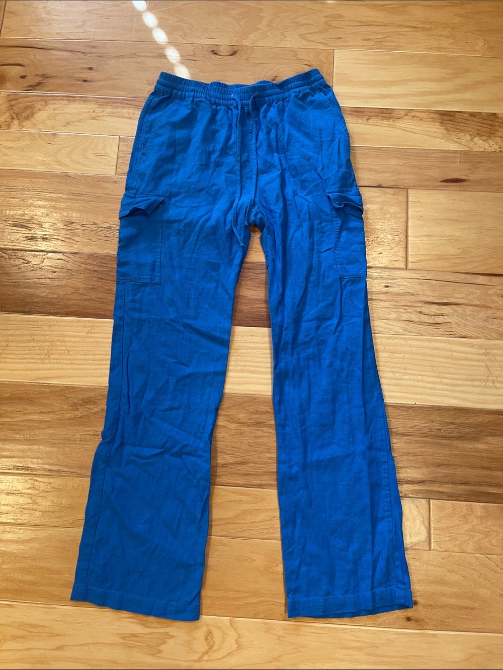 Love Tree  Blue Straight Leg Cargo Pants